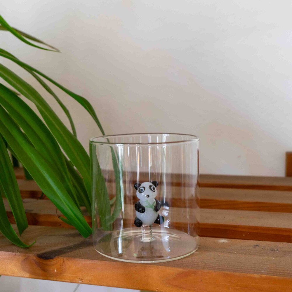 Borosilicate Glas, Panda - 250 ml.